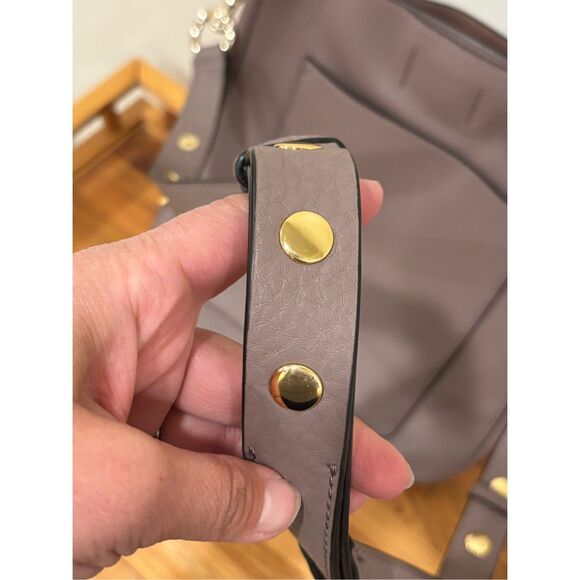 Rebecca Minkoff Women's Mauve Pebble Leather Darren Shoulder Bag - Picture 8 of 9